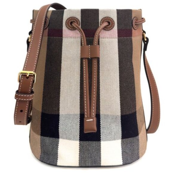 NEW $1150 Retail Burberry Classic Check Logo Bucket - Picture 1 of 1